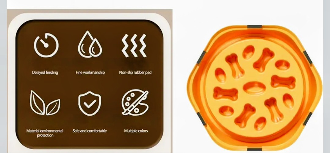 Slow Feeder Dog Bowls- Promote Healthy Eating Habits,Dog Puzzle Feeder,Anti-Gulping Puzzle Design for Small/Medium/Large Pets, Reduce Bloat & Improve Digestion (Yellow)