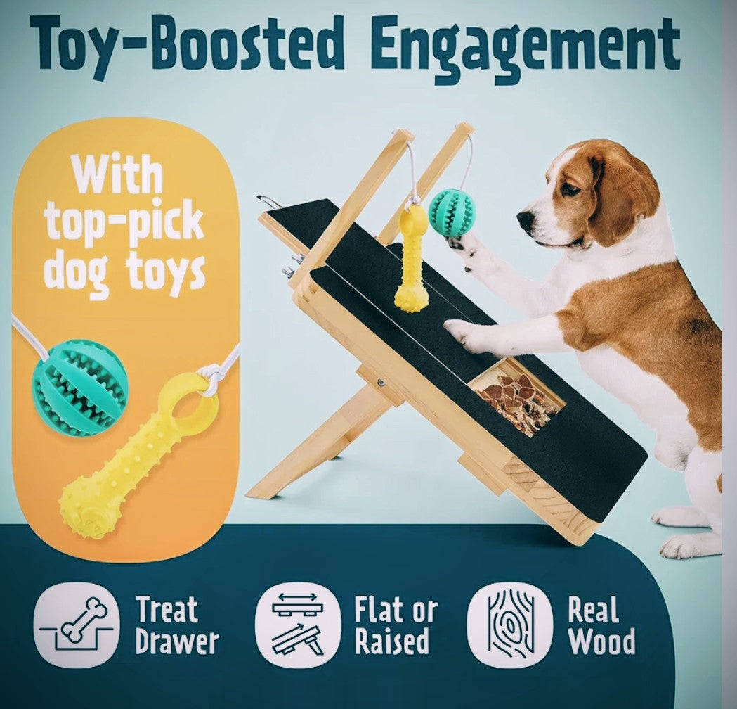 Dog Scratch Pad for Nails with Treat Box - Black