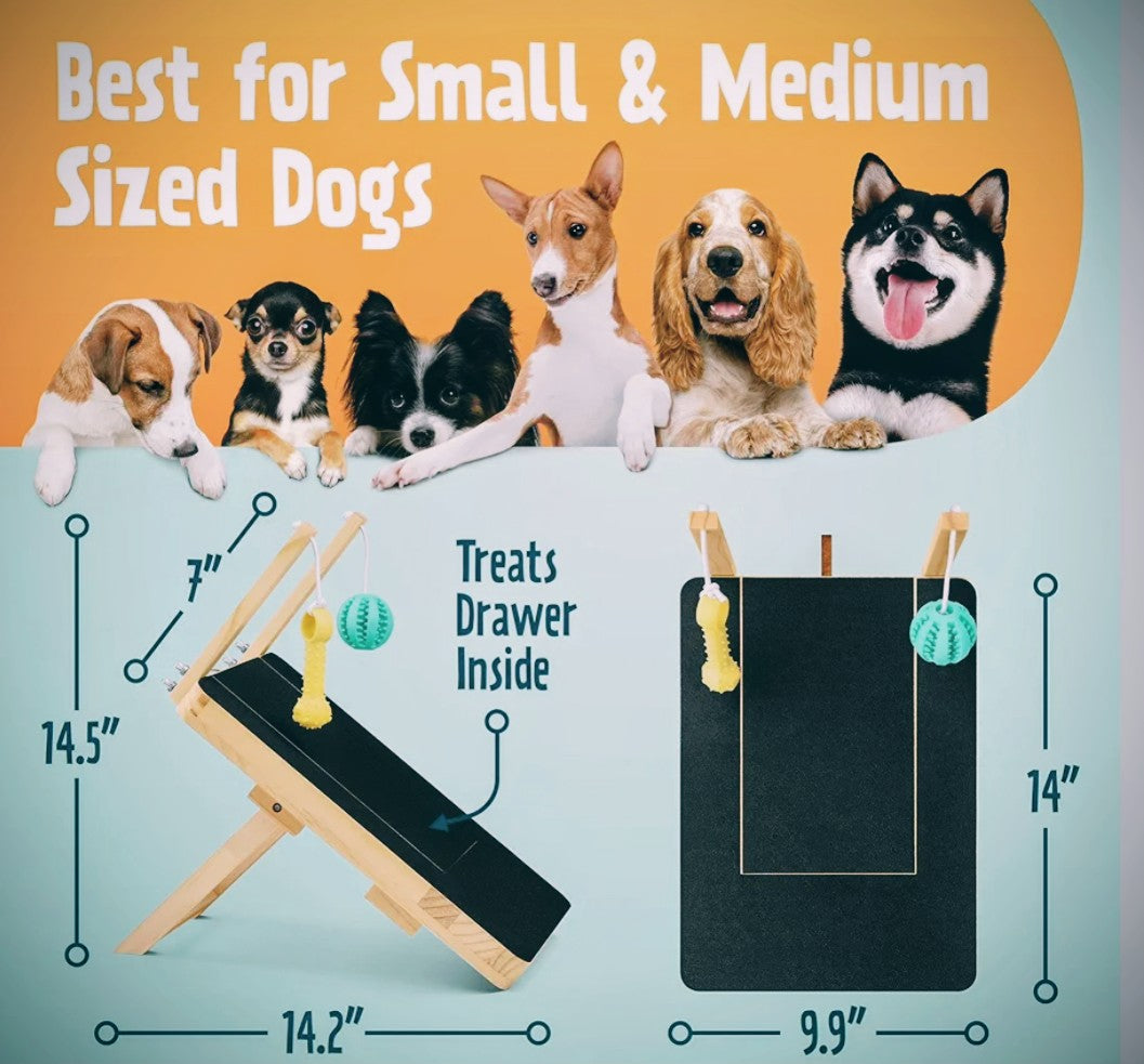 Dog Scratch Pad for Nails with Treat Box - Black