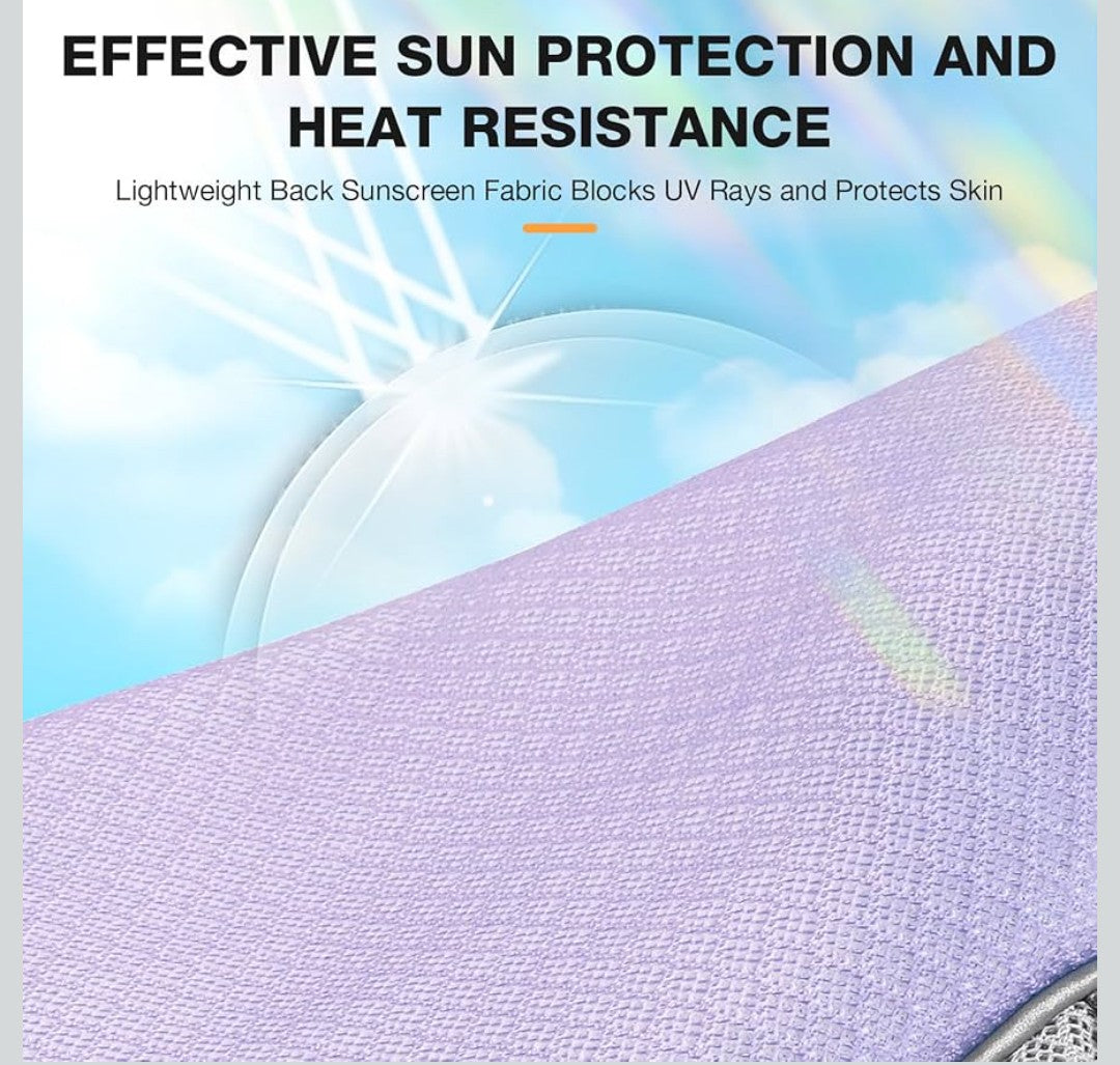 Dog Cooling Vest Harness UV Protection Pet Cooler Jacket with Adjustable Buckle for Summer Beach and Hiking Lavender Purple-Medium