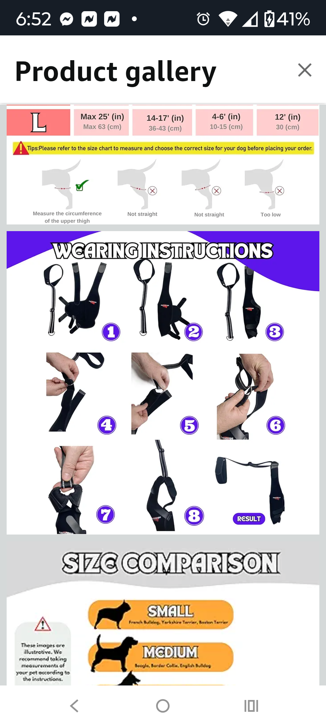 FUREVER FIDO Dog Knee Brace, Hip Displaysia Dog Support Brace, Dog ACL Brace Hind Leg, Dog ACL Knee Brace, Dog Knee Brace for Luxating Patella, ACL Brace for Dogs Rear Leg, Relieves Arthritis Pain LARGE LEFT