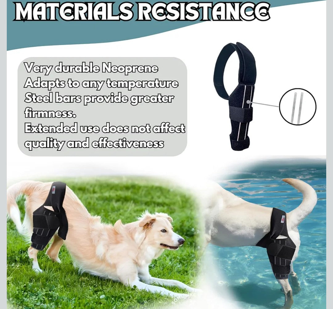 FUREVER FIDO Dog Knee Brace, Hip Displaysia Dog Support Brace, Dog ACL Brace Hind Leg, Dog ACL Knee Brace, Dog Knee Brace for Luxating Patella, ACL Brace for Dogs Rear Leg, Relieves Arthritis Pain LARGE LEFT