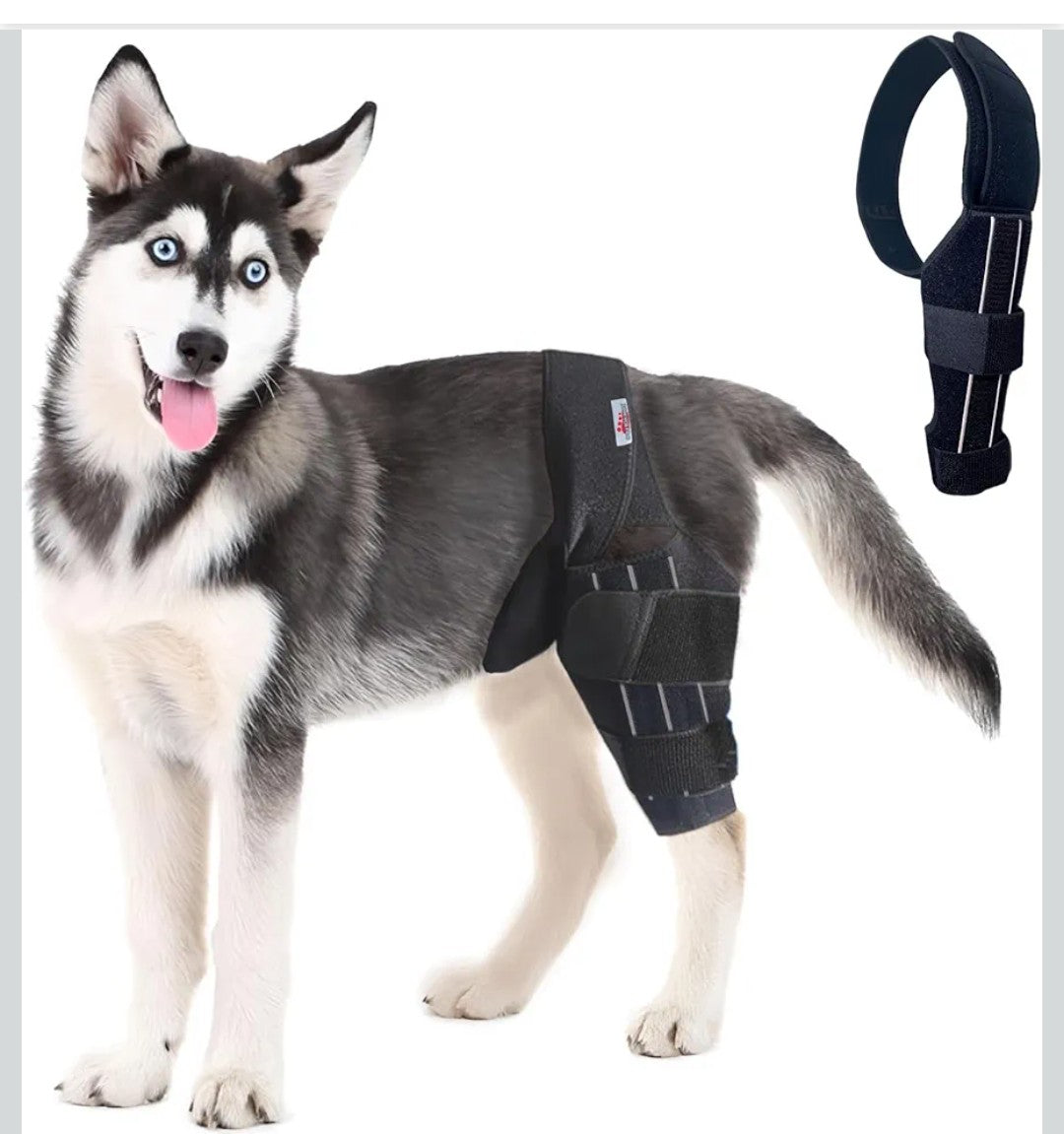 FUREVER FIDO Dog Knee Brace, Hip Displaysia Dog Support Brace, Dog ACL Brace Hind Leg, Dog ACL Knee Brace, Dog Knee Brace for Luxating Patella, ACL Brace for Dogs Rear Leg, Relieves Arthritis Pain LARGE LEFT