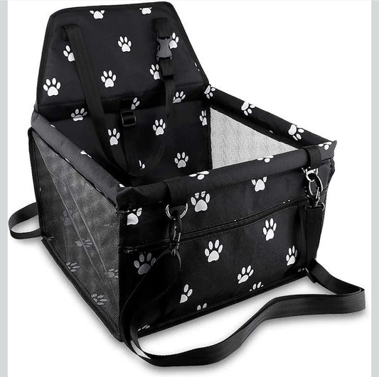 Petbobi Small Dog Car Seat - Portable Dog Booster for Pets up to 15 lbs, Foldable Cat Car Seat with Seatbelt, PVC Tube, Breathable Mesh, Storage Pocket, Pet Carrier for Travel On the Go, Black