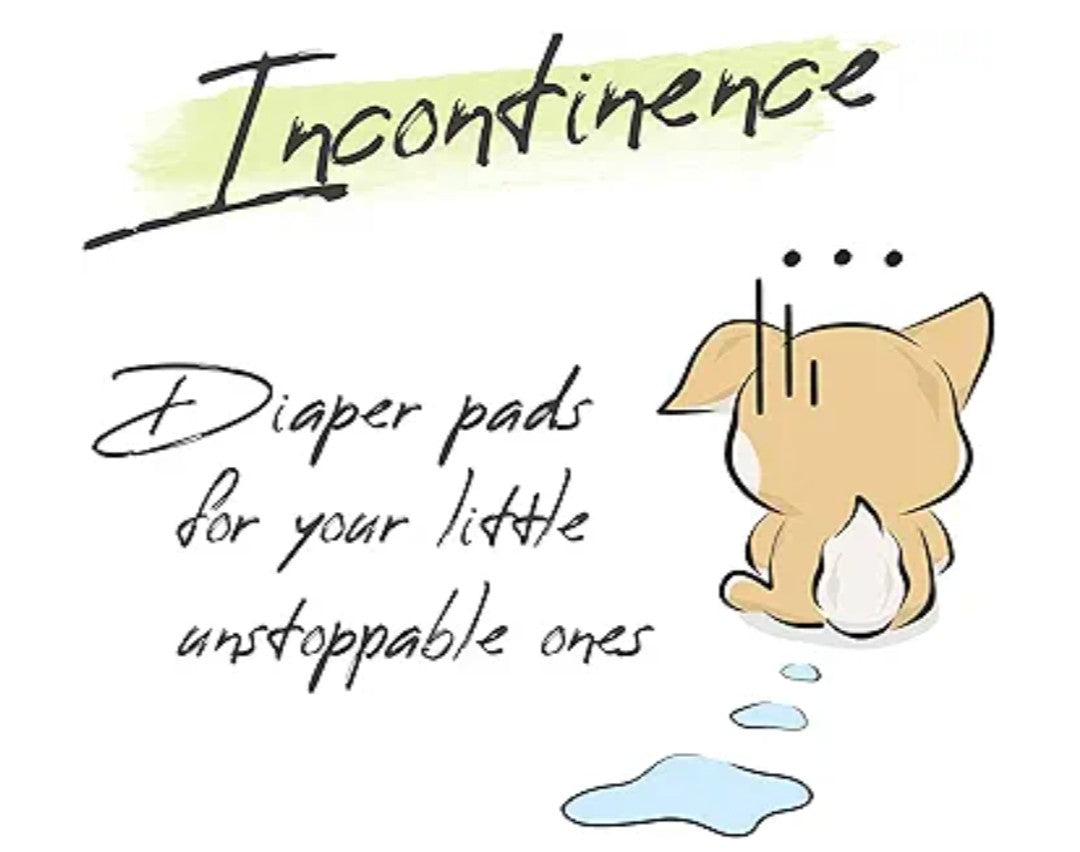 WICKEDPUP Dog Diaper Liners Booster Pads for Male and Female Dogs, 100ct | Disposable Diaper Inserts fit Most Reusable Pet Belly Bands, Wraps, and Washable Period Panties