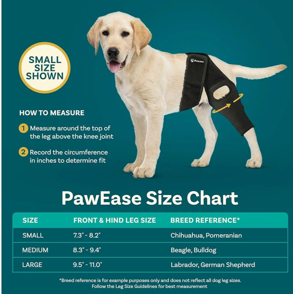 Dog Knee Brace, Size Small Dog Leg Brace, Dog Knee Brace for Torn Acl Hind Leg, Dog Leg Braces for Back Leg, Dog Acl Brace Hind Leg, Acl Brace for Dogs Rear Leg