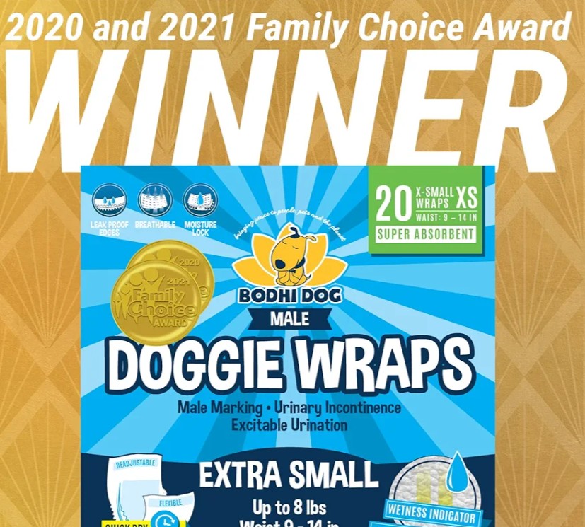 Bodhi Dog Disposable Male Dog Diapers - Super Absorbent, Leak-Proof Pee Wraps - Adjustable Fit, Comfortable Design, Advanced Moisture Control, and Wetness Indicator - Extra Small (20 Count)