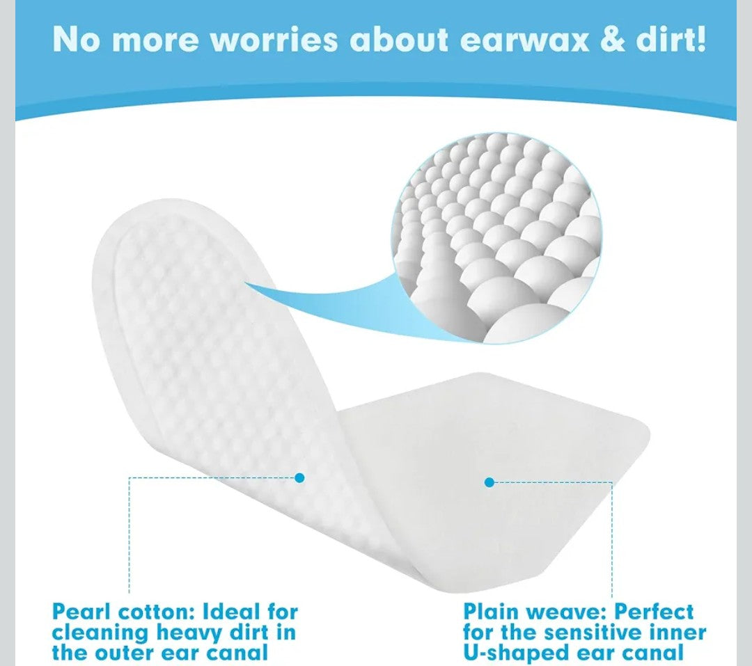 Seaweed Ear Cleaner Wipes for Dogs & Cats - Gentle Finger Wipes for Cleaning Earwax, Debris - Soothe Itching & Inflammation - Unscented, Hypoallergenic & Deodorizing - Made in PRC (60 Pcs)