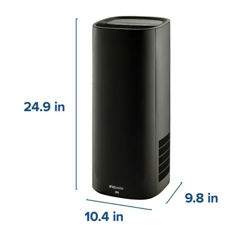 Filtrete by 3M Air Purifier, Large Room Tower, 290 Sq gt Coverage, Black, TRUE HEPA Filter Included