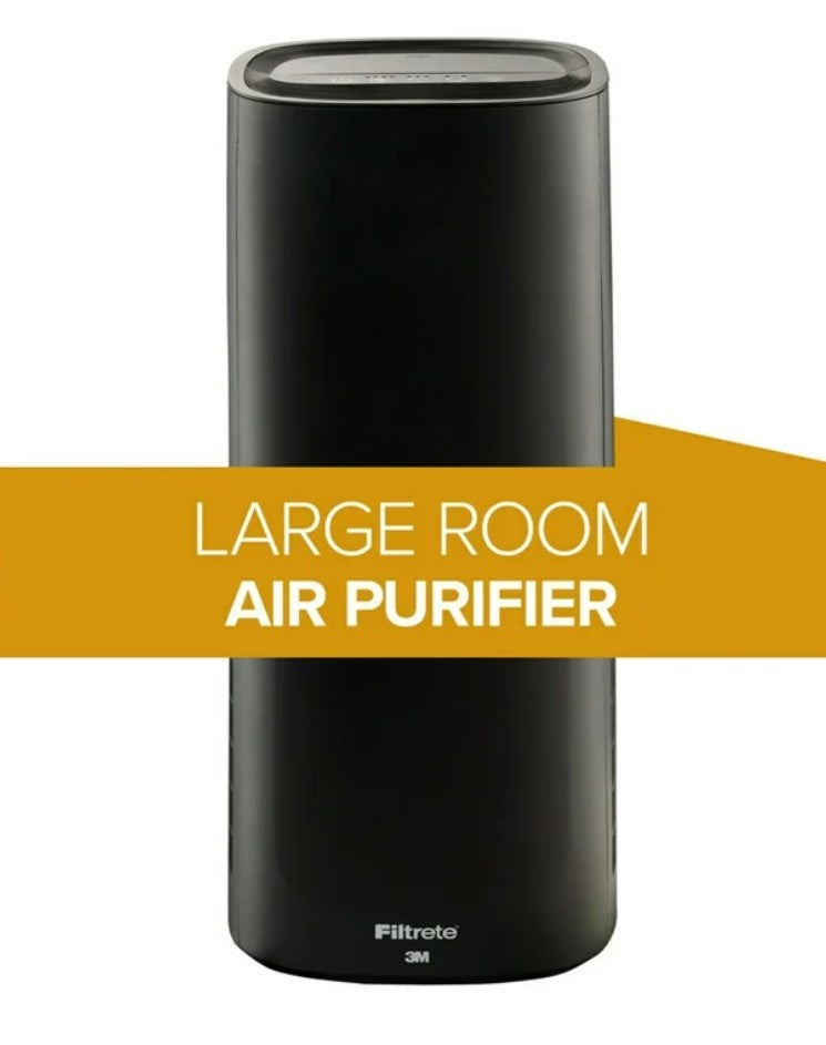 Filtrete by 3M Air Purifier, Large Room Tower, 290 Sq gt Coverage, Black, TRUE HEPA Filter Included