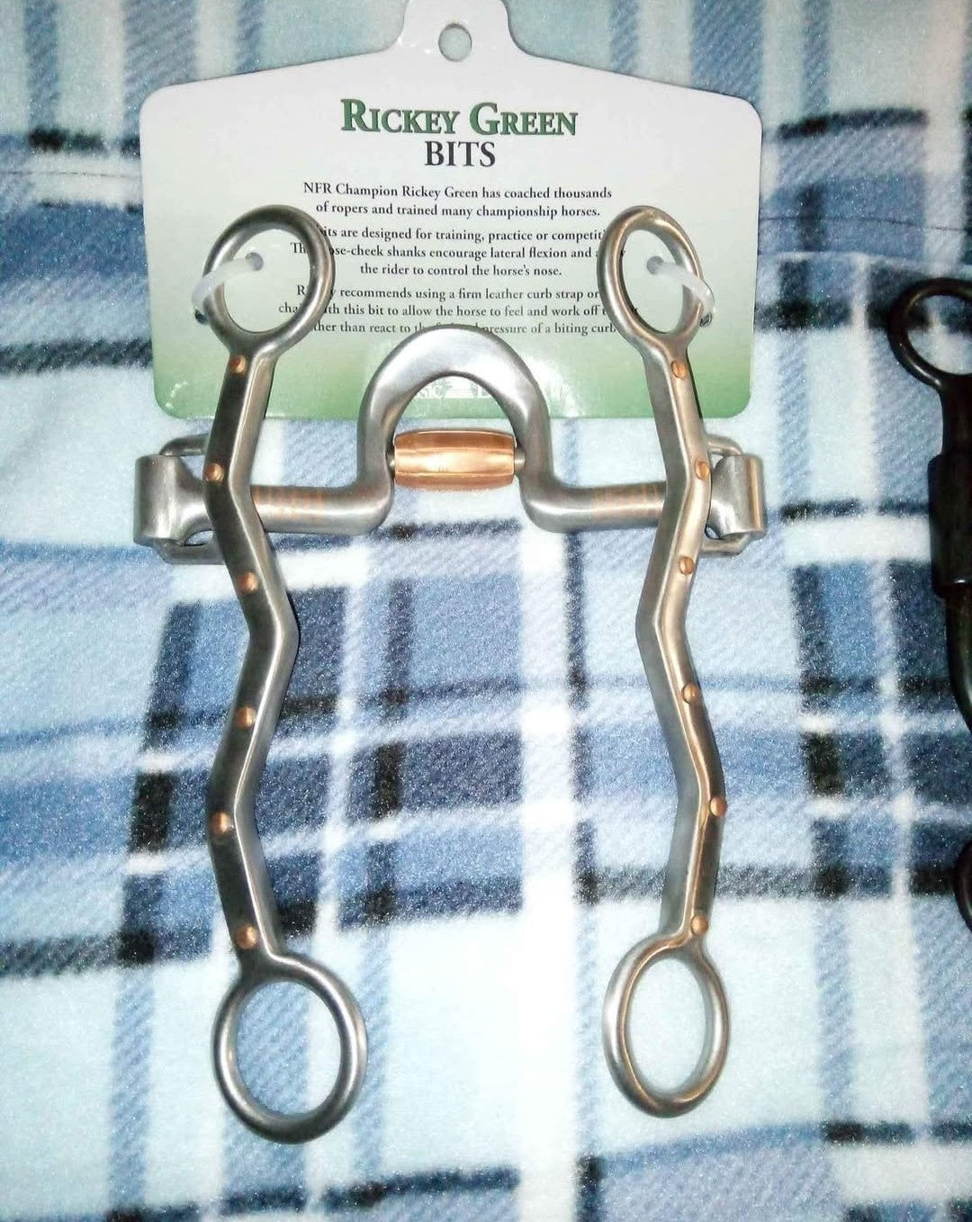 Classic Equine Ricky Green Setter with Roller Dot Shank Bit