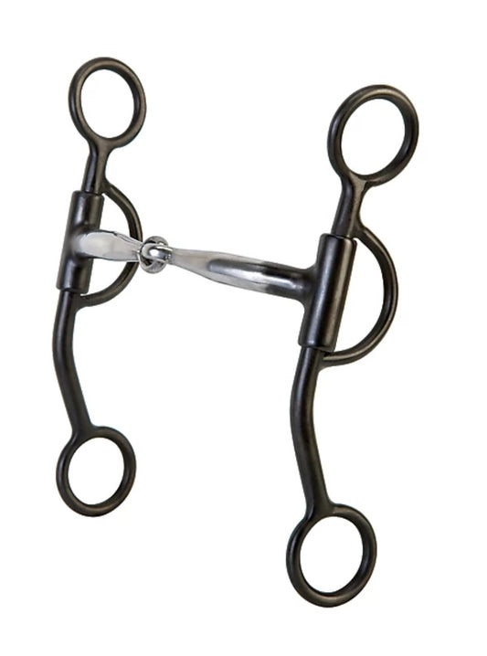 Weaver Equine Professional Thin-Style Shank 8 in. Cheek Snaffle Bit with 5 in. Sweet Iron Copper Inlay Mouthpiece