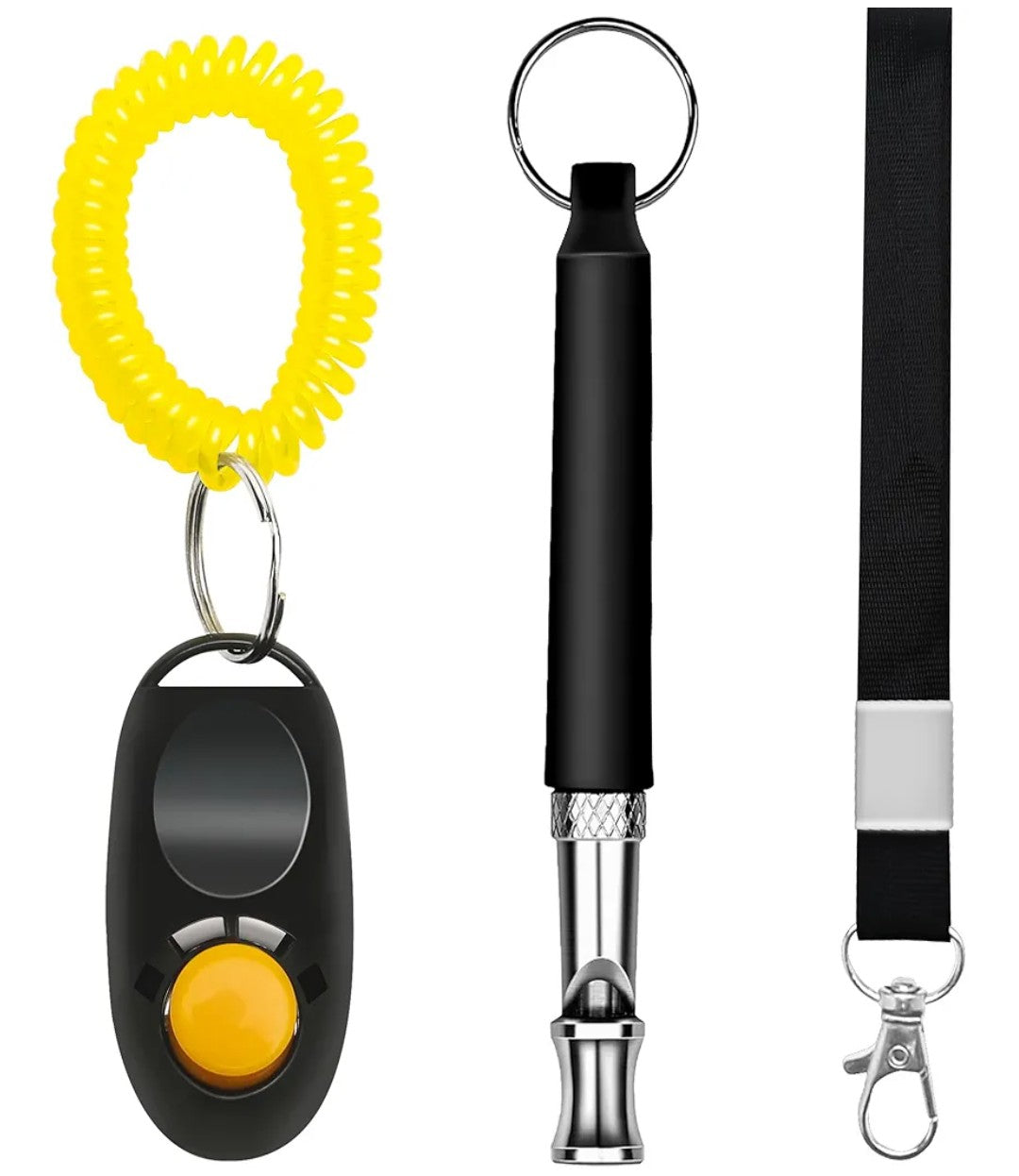 Dog Training Kit, Dog Whistle to Stop Barking Neighbors Dog, Dog Clicker for Training, Adjustable Ultrasonic Silent Dog Whistle(Black)