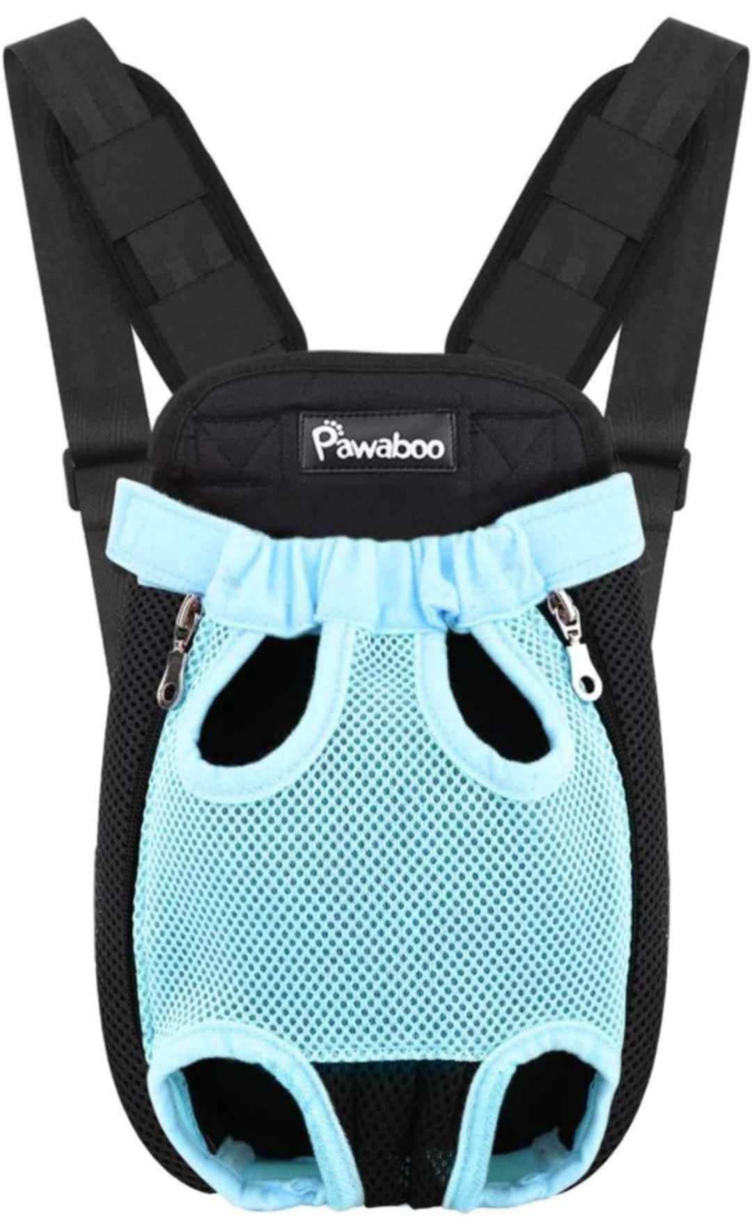 Pawaboo Pet Carrier Backpack, Adjustable Pet Front Cat Dog Carrier Backpack Travel Bag, Legs Out, Easy-Fit for Traveling Hiking Camping for Small Medium Dogs Cats Puppies, XL, Blue