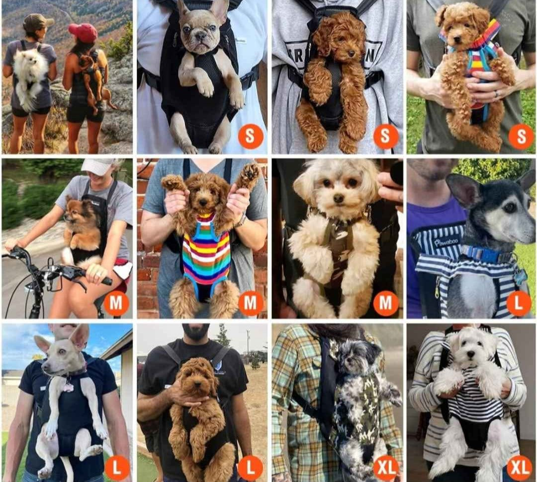 Pawaboo Pet Carrier Backpack, Adjustable Pet Front Cat Dog Carrier Backpack Travel Bag, Legs Out, Easy-Fit for Traveling Hiking Camping for Small Medium Dogs Cats Puppies, XL, Blue