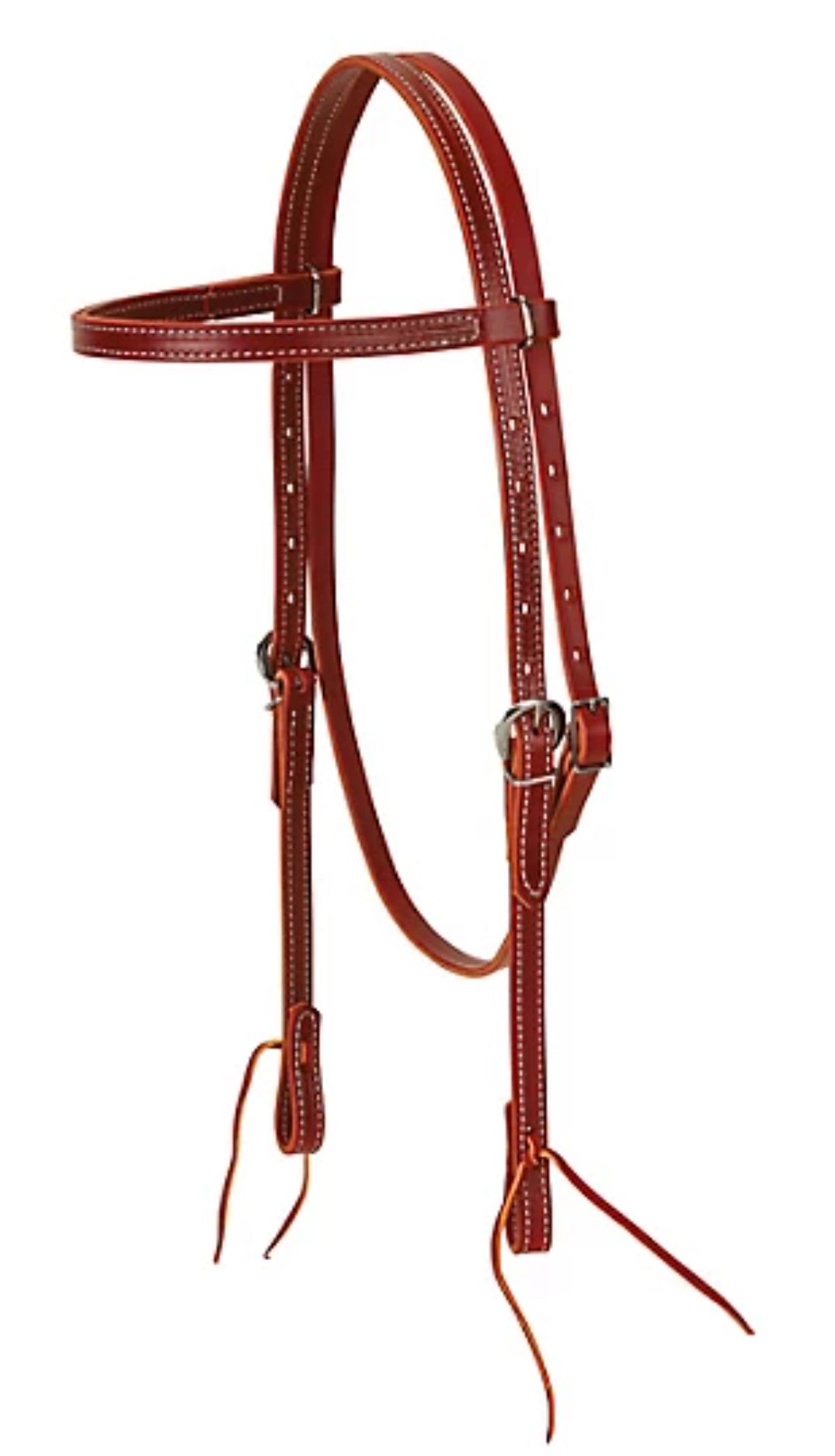 Weaver Equine Latigo Leather Browband Headstall Burgundy