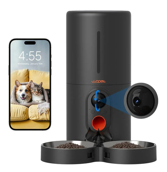 WOpet Heritage View Automatic Pet Feeder with Camera [Dual Bowls]
