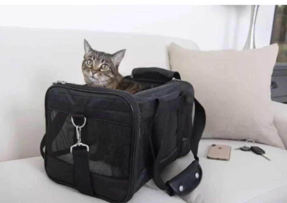 Sherpa's Pet Trading Company Original Deluxe Black Pet Carrier, Small