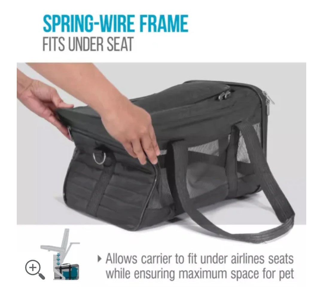 Sherpa's Pet Trading Company Original Deluxe Black Pet Carrier, Small