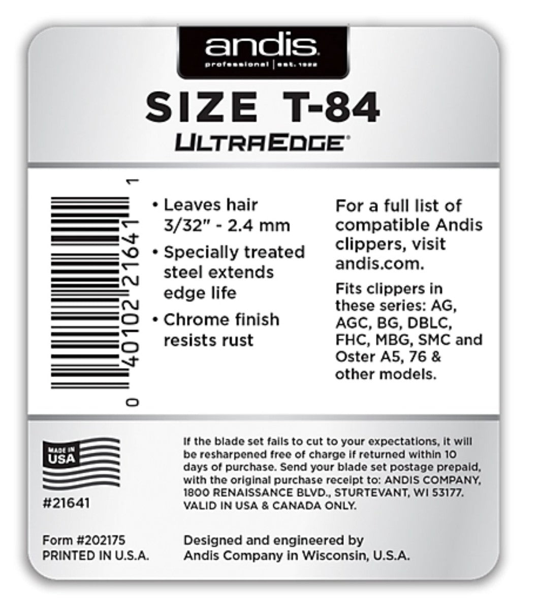 Andis T-84 UltraEdge Detachable Clipper Blade