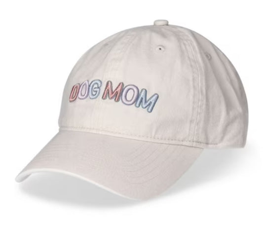Time and Tru Women's Cotton Twill Dog Mom Baseball Hat, Mother of Pearl