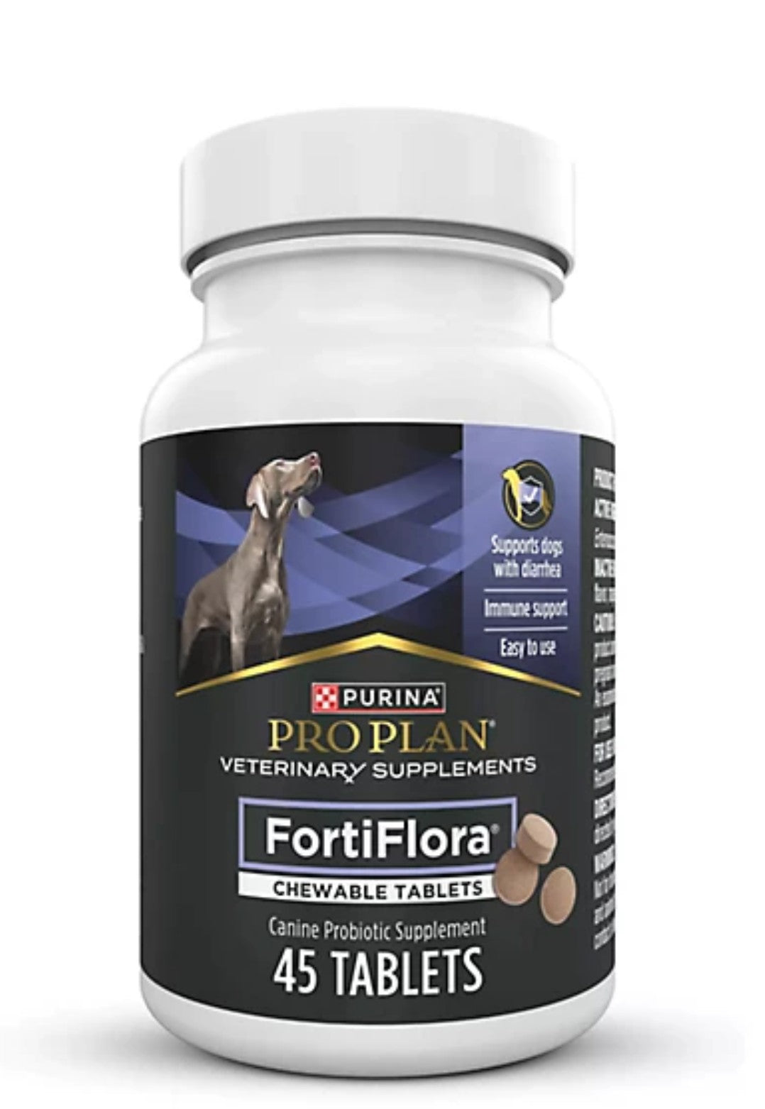 Purina Pro Plan FortiFlora Canine Probiotic Chewable Tablet Digestive Supplements for Dogs, 45 ct.