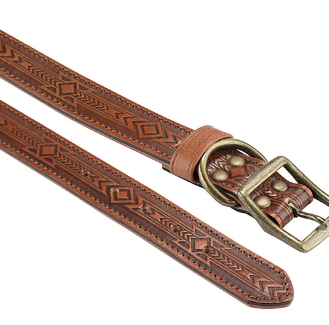 MuttNation Fueled by Miranda Lambert Tooled Leather Dog Collar MEDIUM