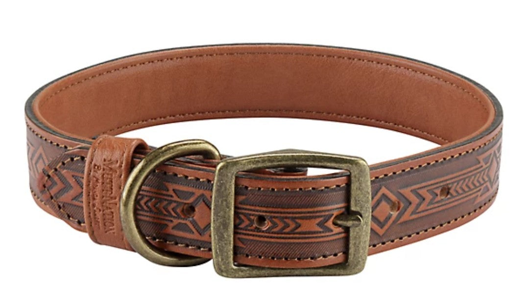 MuttNation Fueled by Miranda Lambert Tooled Leather Dog Collar MEDIUM