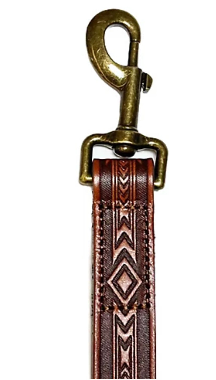 MuttNation Fueled by Miranda Lambert Tooled Leather Dog Leash, 5 ft.