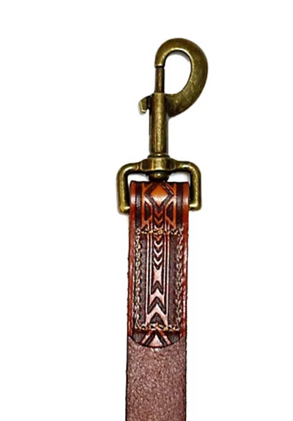 MuttNation Fueled by Miranda Lambert Tooled Leather Dog Leash, 5 ft.