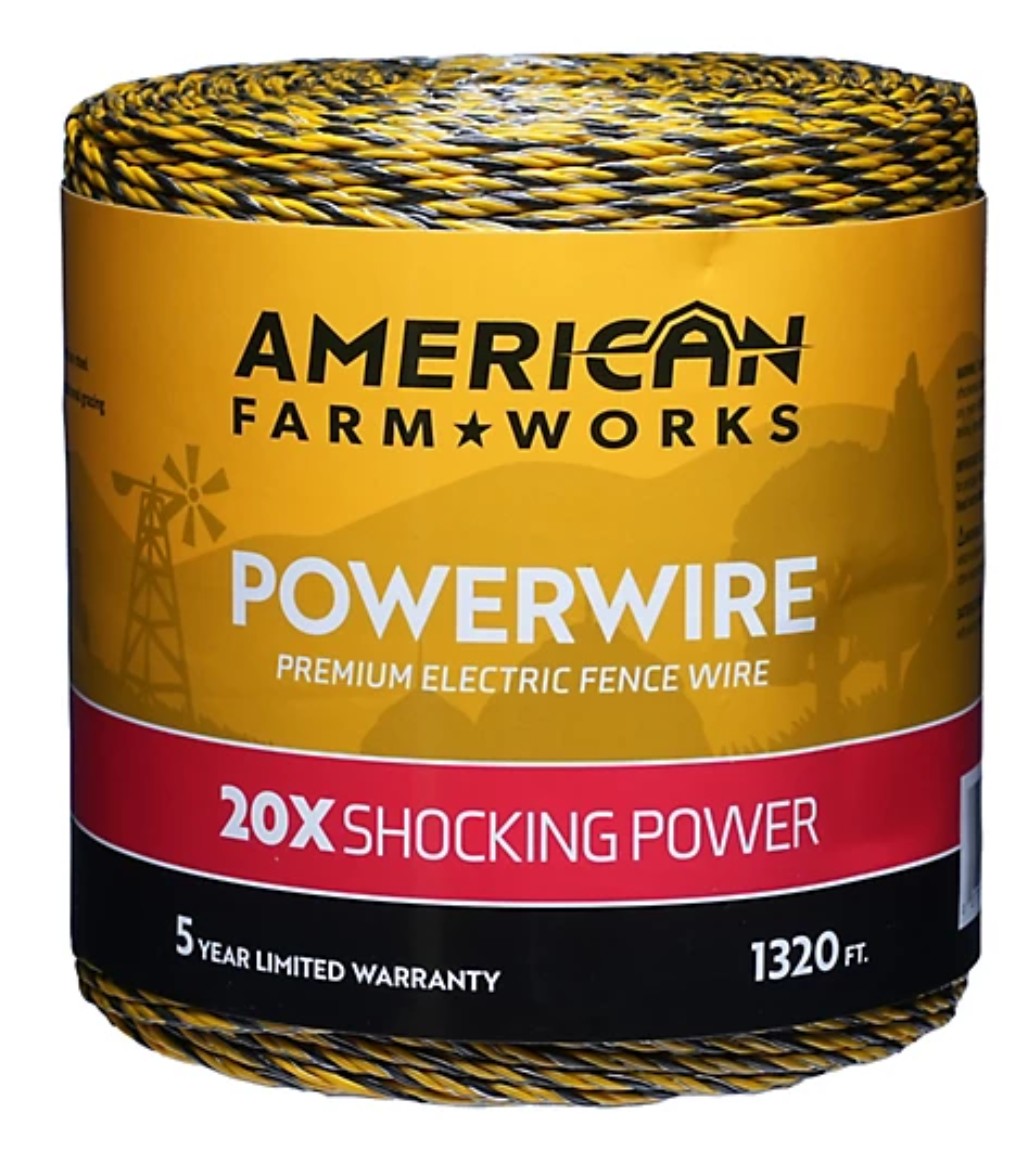 American Farm Works 1,320 ft. x 100 lb. PowerWire Aluminum Electric Fencing