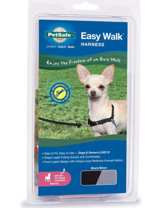 PetSafe Easy Walk Dog Harness Black/Silver Petite