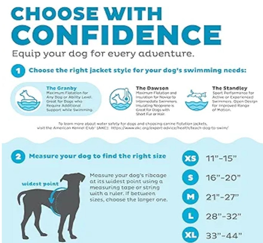 Outward Hound Granby Splash Dog Life Jacket, High-Buoyancy Dog Life Vest for Swimming, Boating, and Water Safety, Large, Yellow