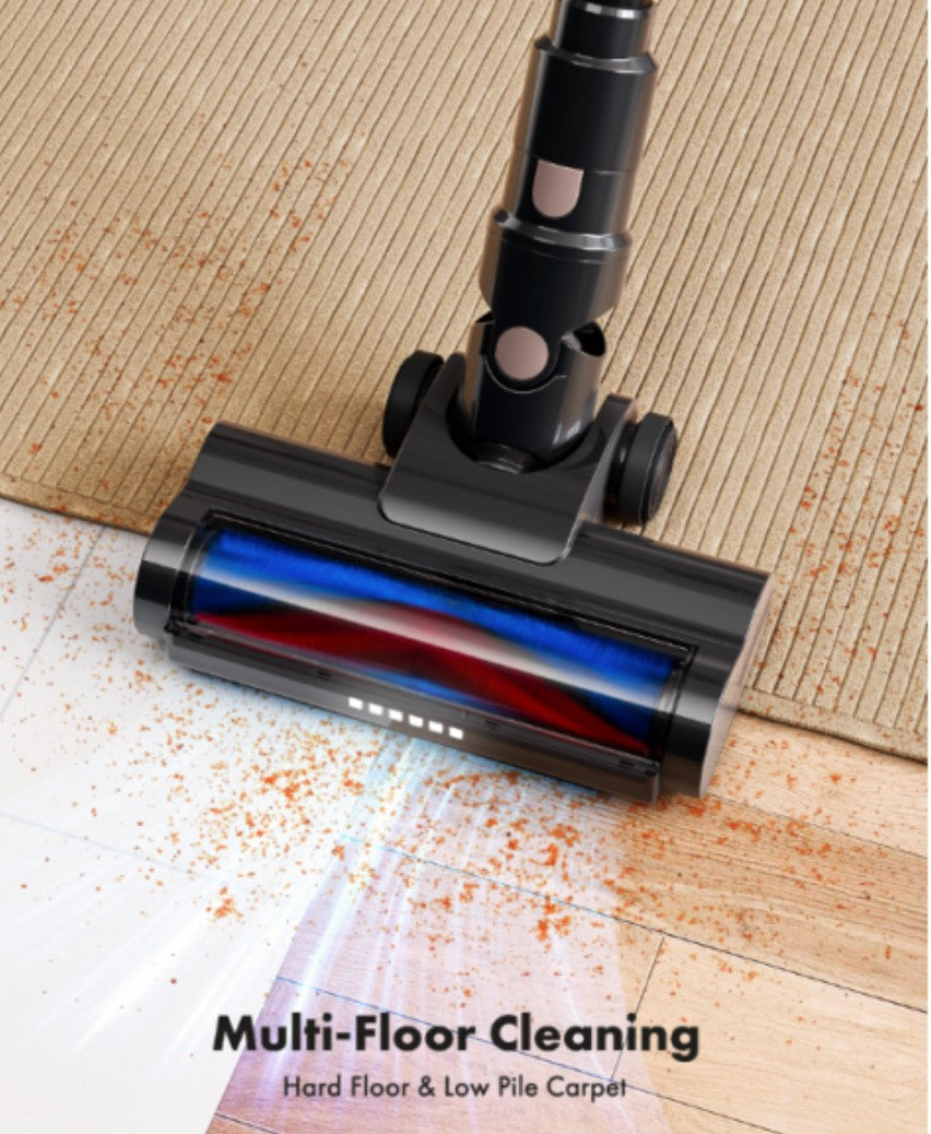 Trucozie 8-in-1 Lightweight Pet Stick Vacuum with 45mins Runtime (Black)