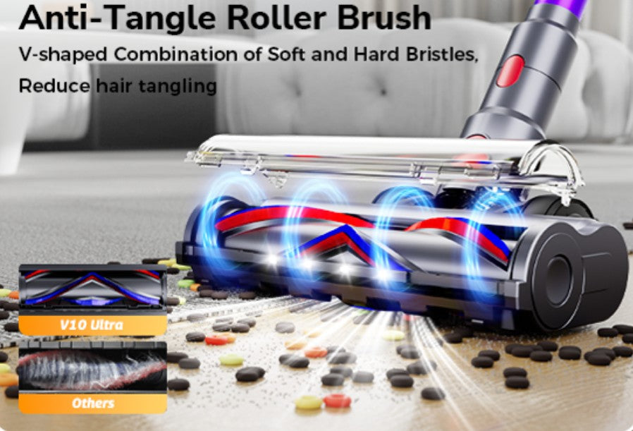 Cordless Vacuum Cleaner, 550W 48Kpa 70 Mins Vacuum Cleaners for Home, Self-Standing Stick Vacuum