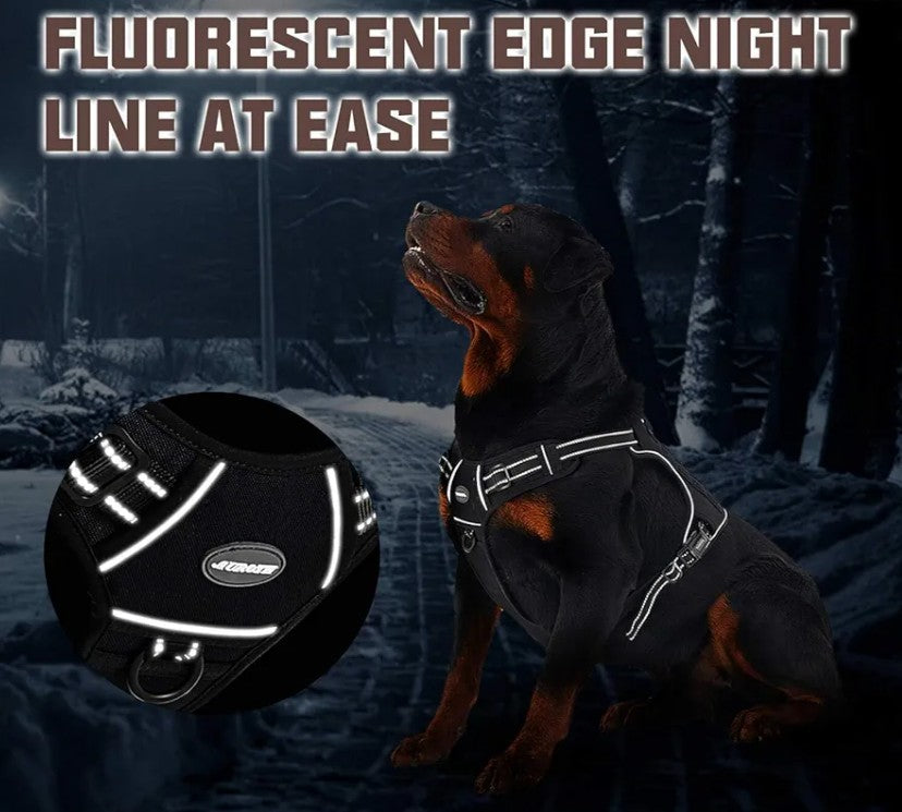 Auroth Tactical Pet Harness for Medium Dogs No Pull Adjustable, Reflective K9 Working Training Easy Control Vest Military Service Dog, Medium, Pink Camo