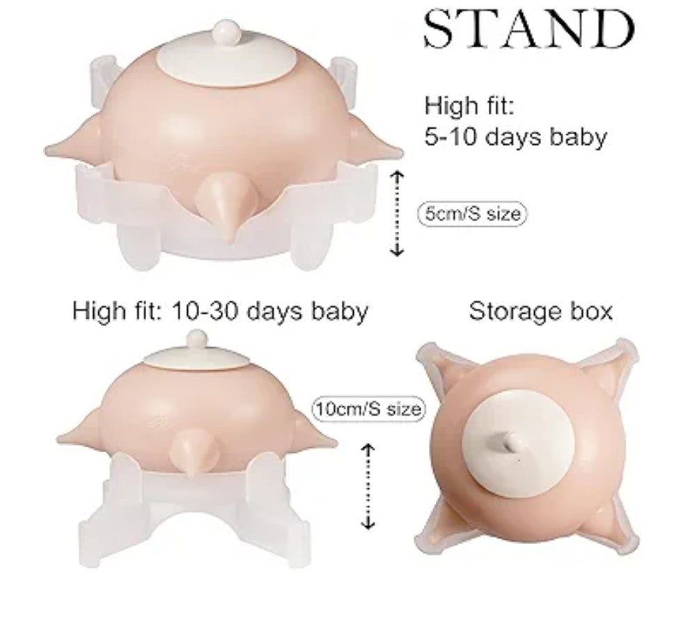 Doggiema puppy's feeders Nipple Feeder Puppy Feeding Milk replacer Nursing Station puppy's Bottles Dongdong pet (M Size Bowl Small Dog)