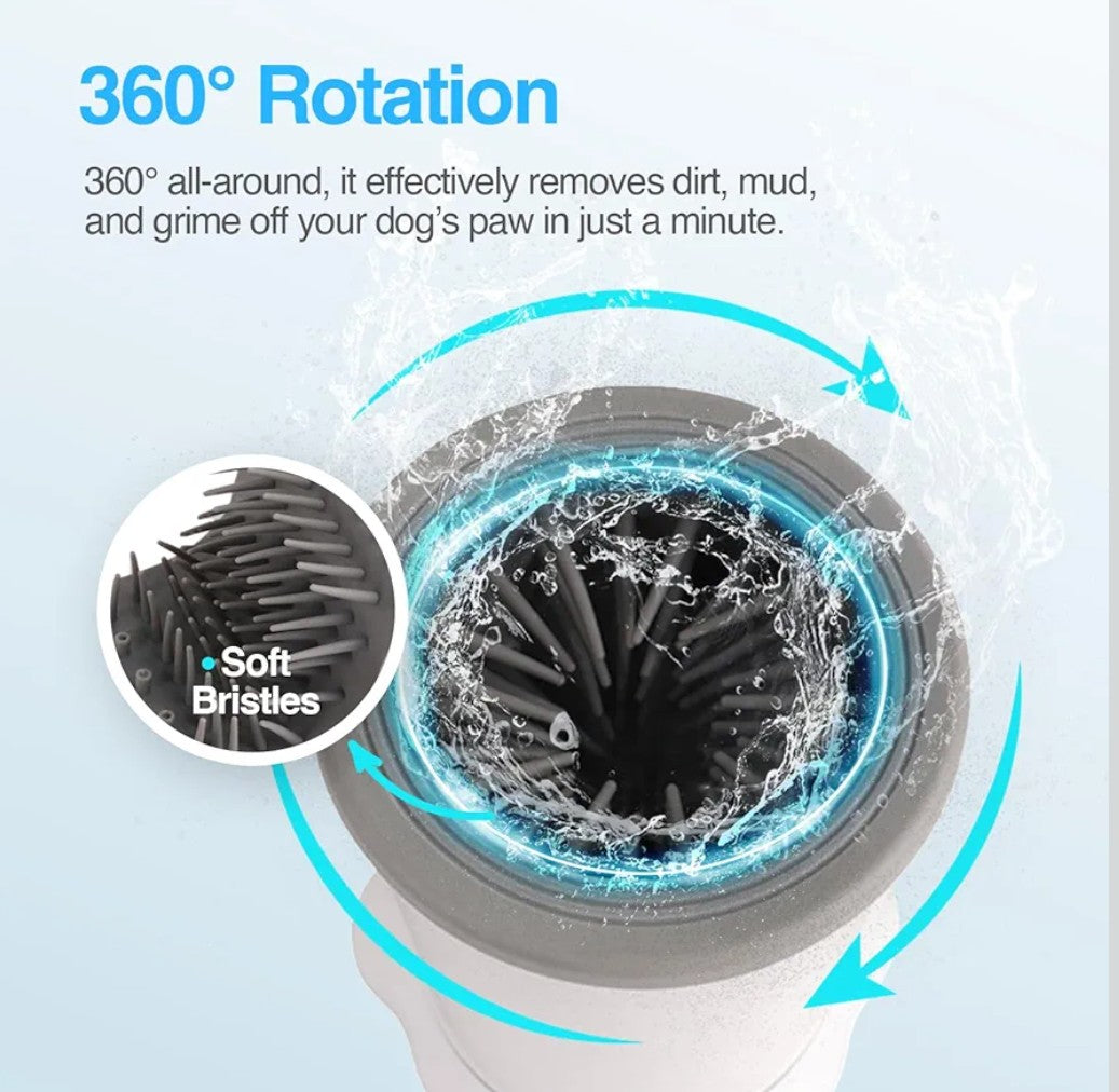 ALL FOR PAWS Low Noise Automatic Dog Paw Cleaner Electric Dog Paw Washer Cup for Dog Muddy Claws, USB Rechargeable Pet Foot Washer for Small and Medium-Sized Dogs