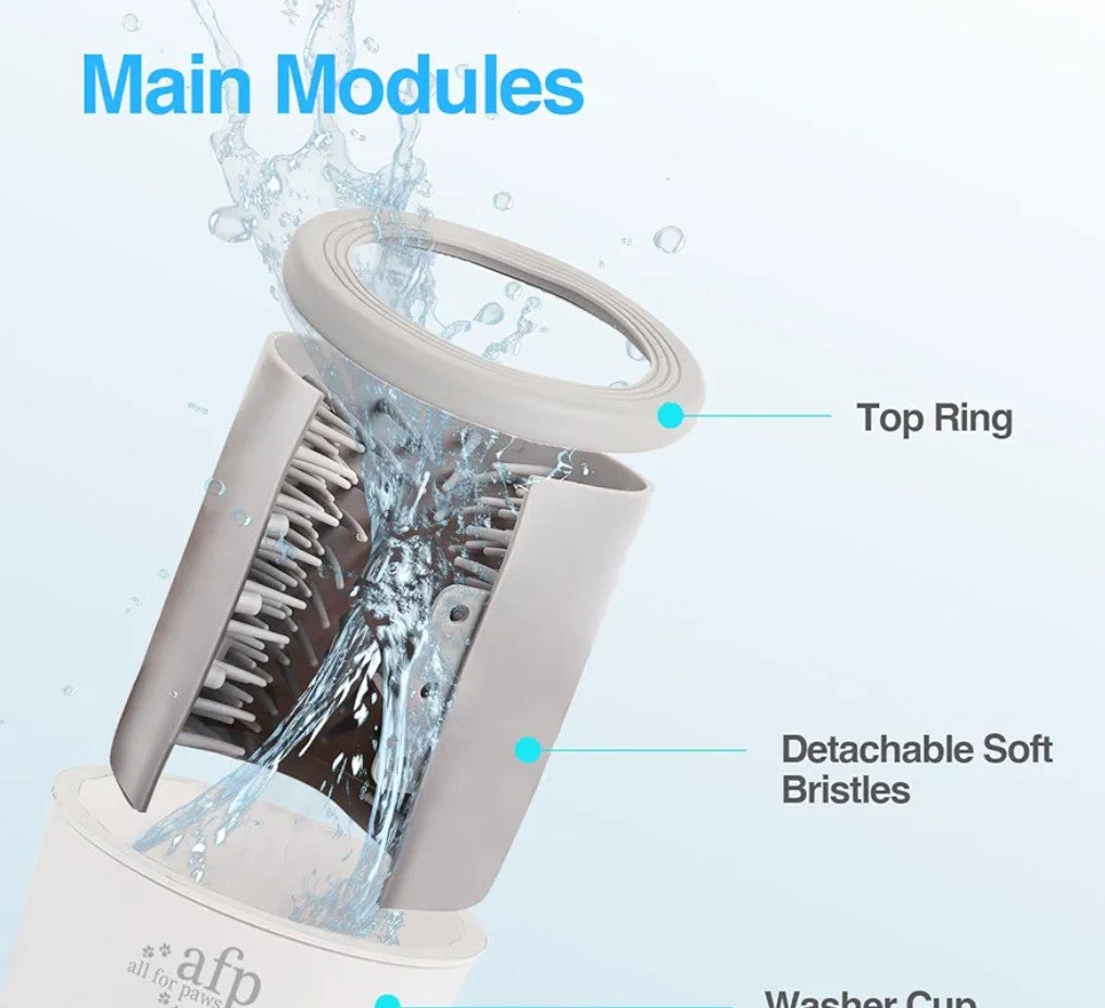 ALL FOR PAWS Low Noise Automatic Dog Paw Cleaner Electric Dog Paw Washer Cup for Dog Muddy Claws, USB Rechargeable Pet Foot Washer for Small and Medium-Sized Dogs