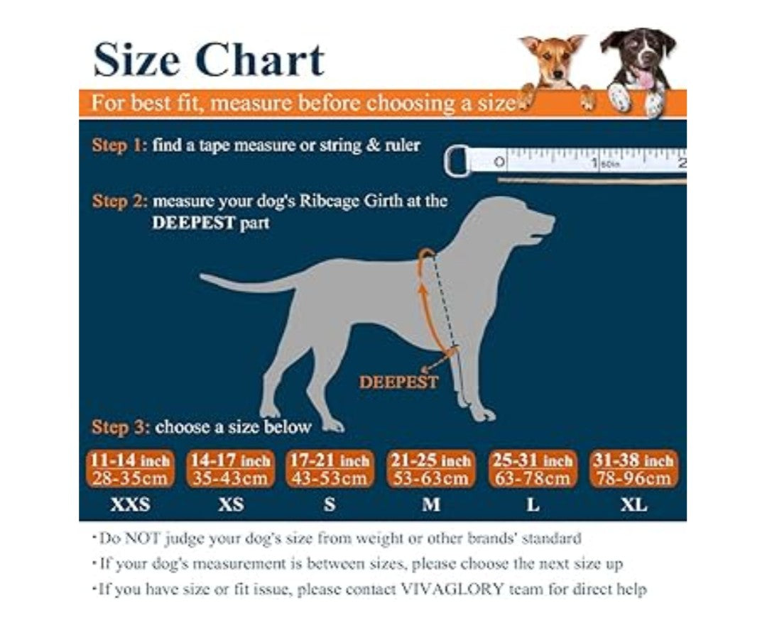 VIVAGLORY Rip Stop Dog Life Vest, Swimming Vest with Handle, Buoyancy for Doggy Puppy, Dog Life Jacket for Swimming & Boating, M, Leaves Blue