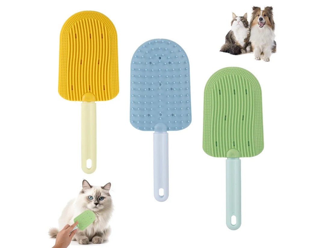 3pcs Cat Tongue Combs, Double Sided Cat Grooming Tongue Brush with Comfort Grip Handle Cat Tongue Licking Hair Comb Pets Shedding Brush for Grooming Hairballs & Keeping Clean