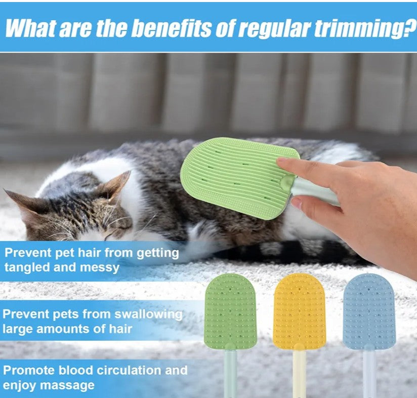 3pcs Cat Tongue Combs, Double Sided Cat Grooming Tongue Brush with Comfort Grip Handle Cat Tongue Licking Hair Comb Pets Shedding Brush for Grooming Hairballs & Keeping Clean