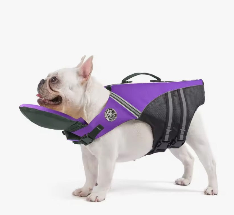 Big Dog Life Jacket Dog Swim Supplies Pet Swimwear Clothes Vest for Small Dog PURPLE