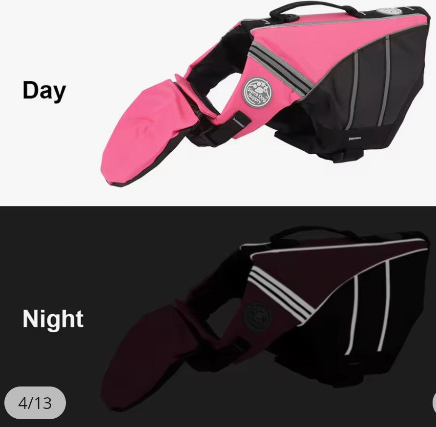 Big Dog Life Jacket Dog Swim Supplies Pet Swimwear Clothes Vest for Small Dog PURPLE