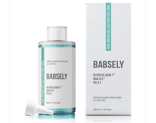 Glycolic Acid Toner for Face - Glycolic Acid Deep Cleansing and Pore Refinement, Regulating Sebum Balance - Makes Skin Smooth and Luminous Reduces Oily Shine & Evens Skin Tone (200 ML)