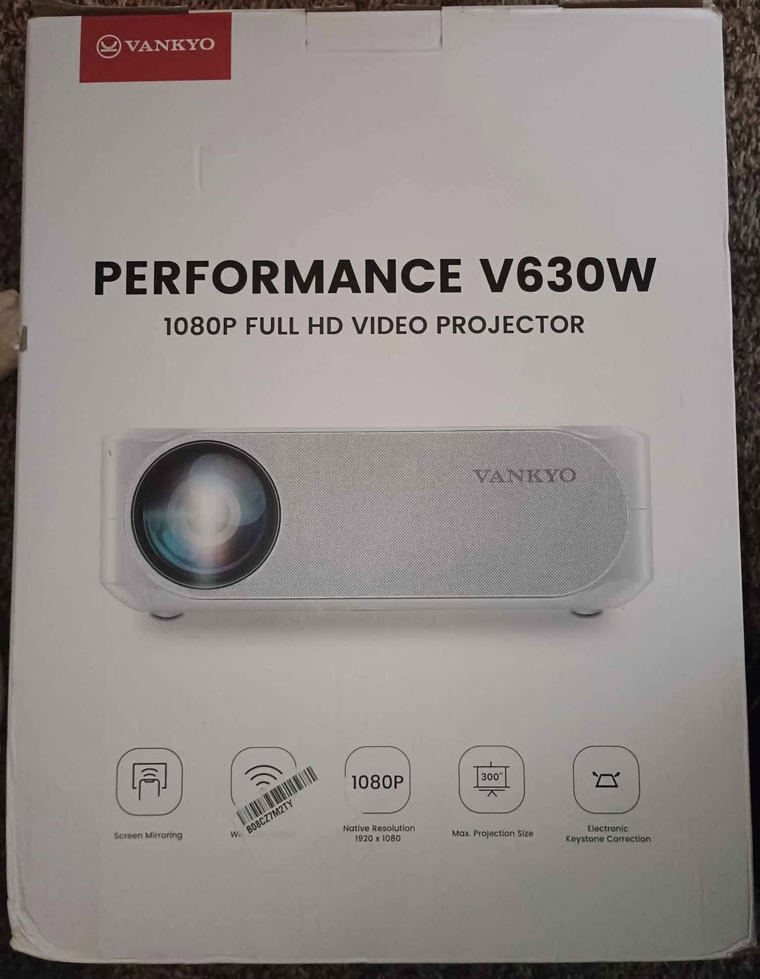Vankyo Performance V630 Native 1080P Full HD 5G Wi-Fi Projector (V630)