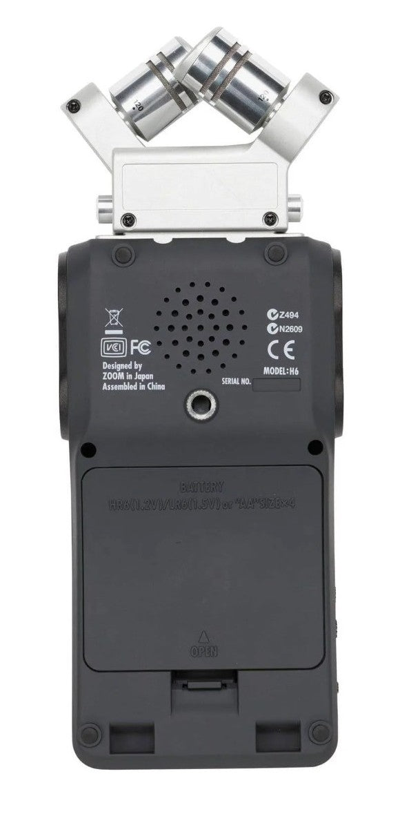 Zoom H6 All Black 6-Track Portable Recorder, Stereo Microphones, 4 XLR/TRS Inputs, Records to SD Card