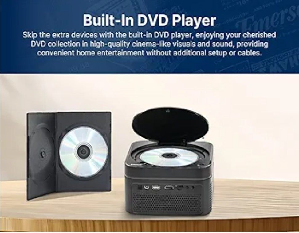 Emerson EVP-2503C 120-Inch Home Theater LCD Projector with Built-In DVD Player Combo