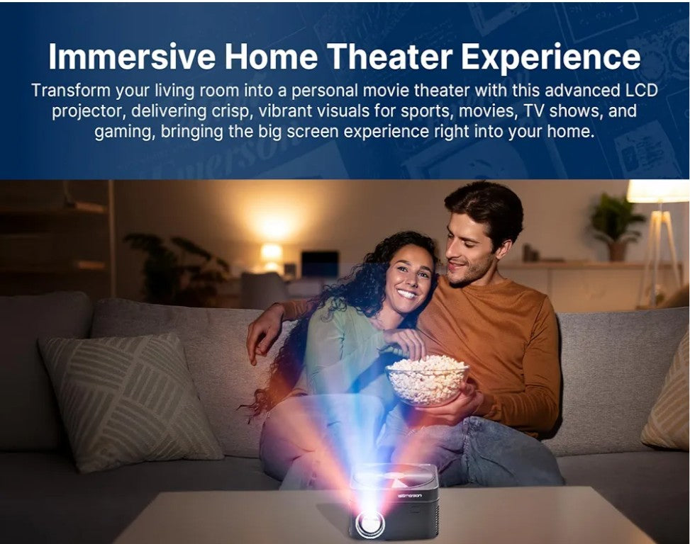 Emerson EVP-2503C 120-Inch Home Theater LCD Projector with Built-In DVD Player Combo