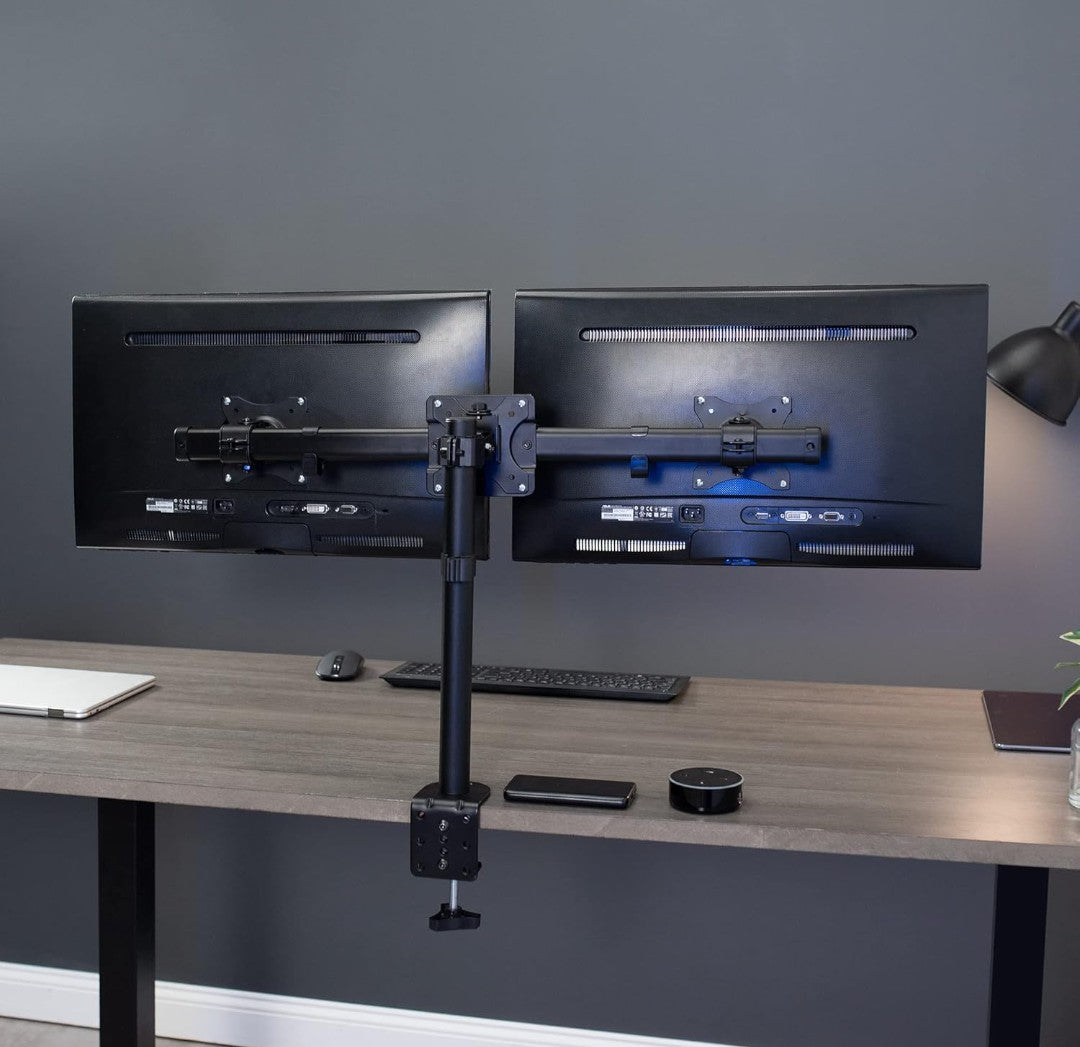 VIVO Dual VESA Bracket Adapter, Horizontal Assembly Mount for 2 Monitor Screens up to 27 inches, MOUNT-VW02A